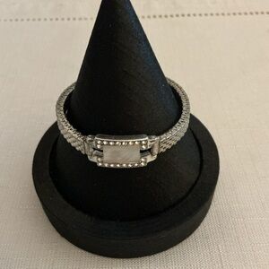 Monet Vintage Silver Tone Expansion Bracelet